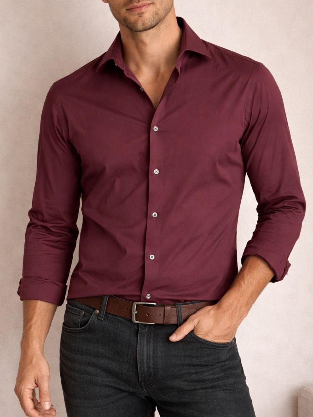 Calvin Klein Steel + Slim Fit Button Up Dress Shirt